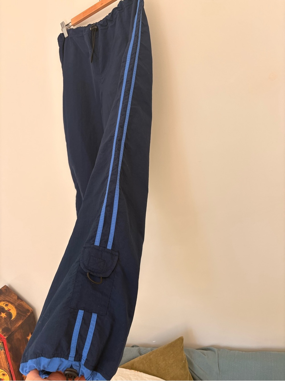 Two Stripe Blue Track Pants